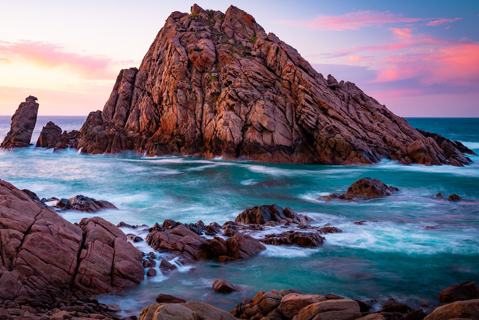 Vibrant Sugarloaf Rock Summer Sunset Acrylic Block (3229)
