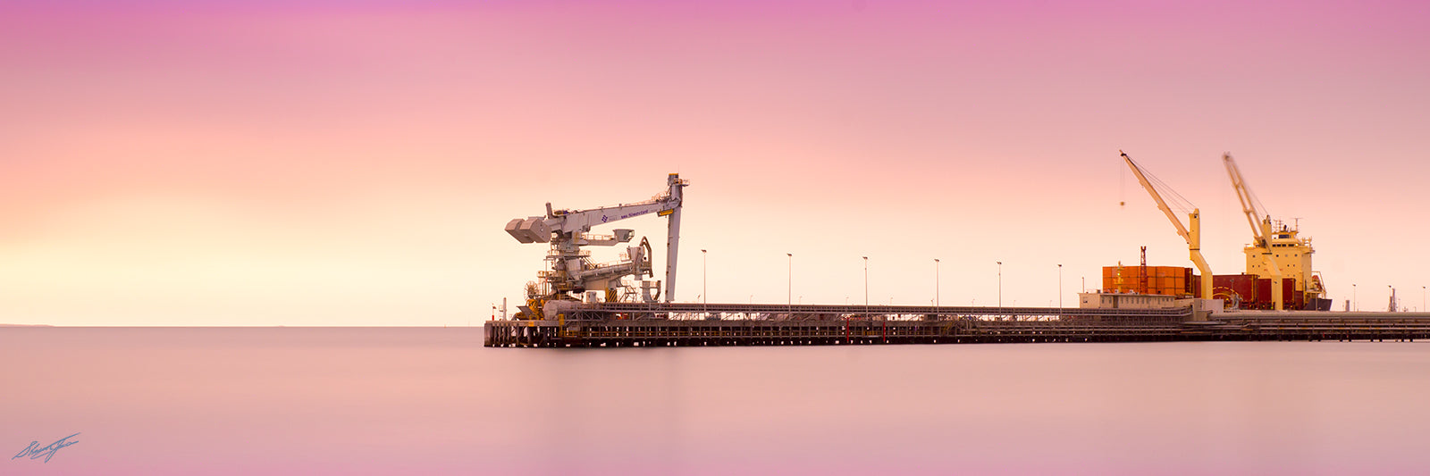 Kwinana Beach Loading Jetty Acrylic Block (6557)