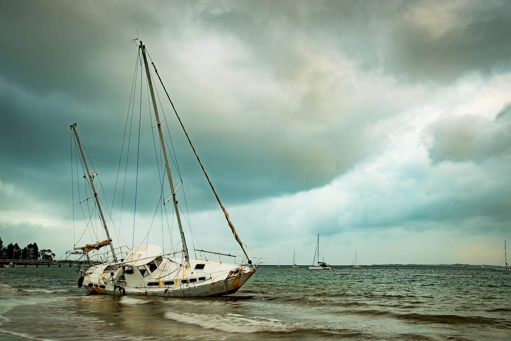 Resting Yacht Rockingham Foreshore